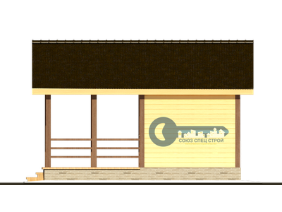 Б-17 ГАБАРИТНЫЕ РАЗМЕРЫ: (6Х4М) 1 ЭТАЖ, ОБЩАЯ ПЛОЩАДЬ: 24М²