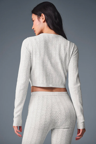 Alo Yoga POINTELLE SWEATER BE MINE CARDIGAN - Кардиган (Размер S)