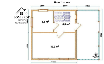 Дачник 42м2 6х7