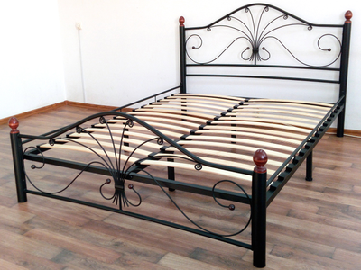 Кровать Фортуна-2 1,6*2,0 черный/ножки черные ш*в*д 1700х1070х2120мм