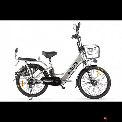 Велогибрид GREEN CITY e-ALFA new серебристый