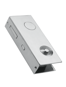 Комплект ручек SIMPLE-S для раздвижной двери + замок с WC-заверткой Цвет - Матовый хром