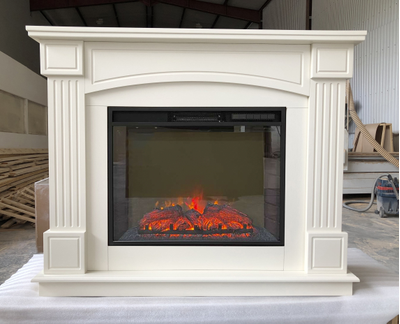 Электрокамин Марселес WT с очагом Sparta 25.5 LED на производстве