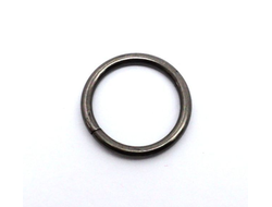Кольцо вшивное темный никель 2,5 см