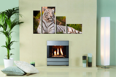 Модульная картина "Белый тигр"