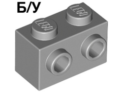 ! Б/У - Brick, Modified 1 x 2 with Studs on 1 Side, Light Bluish Gray (11211 6015344) - Б/У