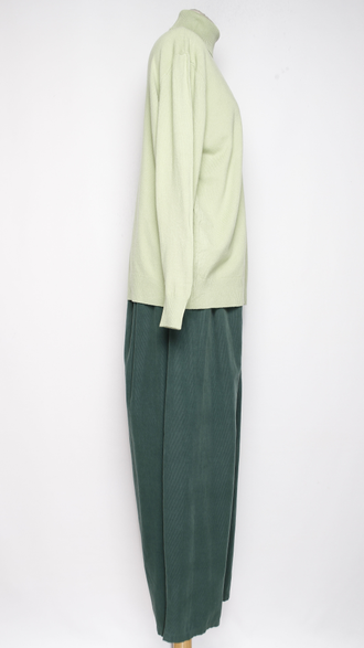 Брюки Бохо вельветовые "Султанки" малахит р.52-58