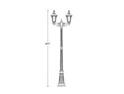 Светильник садово-парковый Munich2 -2 Gb(197см)