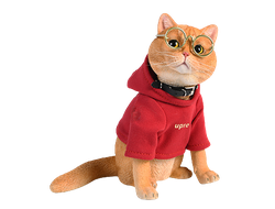 Котик в свитере и очках (рыжий) - Коллекционная ФИГУРКА 1/3 scale American Shorthair B (JXK061B) - JXK