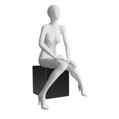 Манекен сидячий ''Белый матовый'' (WW-08)