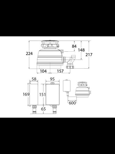 Сверхкомпактный измельчитель пищевых отходов STATUS  NEXT 200 Compact