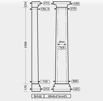 Полуколонна 1.10.304 - d300мм