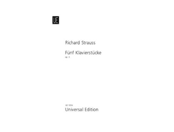 Strauss, Richard 5 Klavierstücke op.3