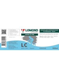 Чернила для широкоформатной печати Lomond LE140-LC-010