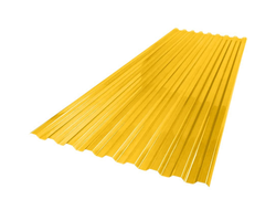 Профилированный поликарбонат 1,05*2*0,8 мм трапеция желтый [51683]