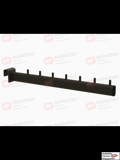 MB-U735Z Кронштейн прямой черный шагрень 7 штырьков на овальную-прямоугольную трубу универсальный L=350 мм