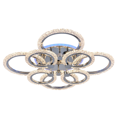 Люстра потолочная светодиодная Profit Light 8027/4+4 CHR 144W+11W RGB