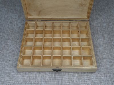 Коробка 35 ячеек, для коллекции камней, цвет &quot;Натура&quot; (24*20*4 см, 700 г) №23060