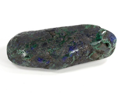 Заринит, азурит, малахит в породе, приполированный образец, Россия, Кемеровская область (82*35*28 мм, 117 г) №35629