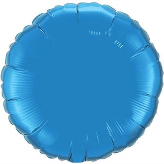 Шар фольгированный с гелием Круг сатин синий 45см