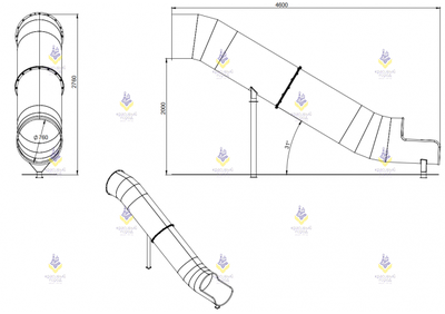 2.2000.01 Горка 2000 туннельная прямая