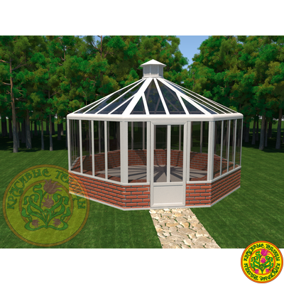 Базовая комплектация восьмигранной оранжереи – теплицы БРИТАНИКА