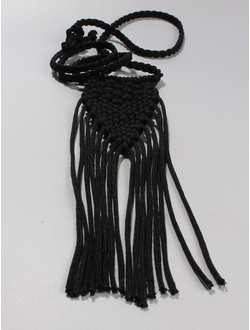 Подвеска Бохо макраме "Бахрома" черная