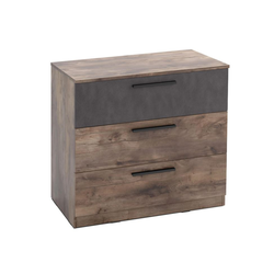 Глазго спальня Комод 3 ящика Металл Бруклин/Таксония  ш*г*в 905 ? 425 ? 750 мм