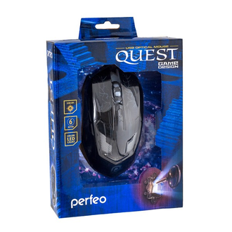Проводная мышь Perfeo "QUEST" PF-1712-GM (черный)