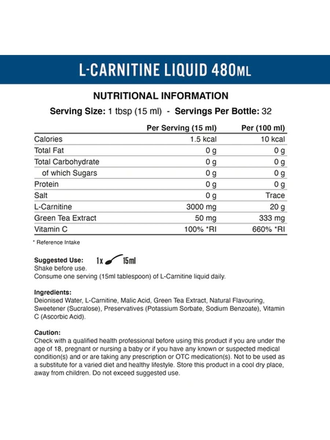 L-CARNITINE LIQUID 3000 480ml