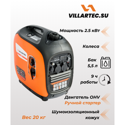 Инверторный генератор VILLARTEC GI258S 2.8 кВт