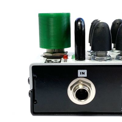 Насадка на кнопку педали эффектов, высокая (3D печать), 1 шт (зеленая)