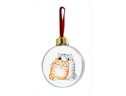 Новогодний ёлочный шар Котики №6