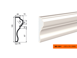 Фасадный молдинг из пенополистирола с покрытием LEPNINAPLAST (Лепнинапласт)  МВ-125/1