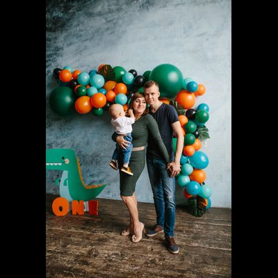 Оформление детского годовасия в стиле "Дино" "№ 1461