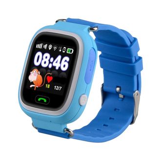 Детские часы-телефон с GPS-трекером Smart Baby Watch Q80 Синие