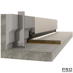 Шаблон для монтажа Теневого плинтуса, сталь 2*50/60*500 мм