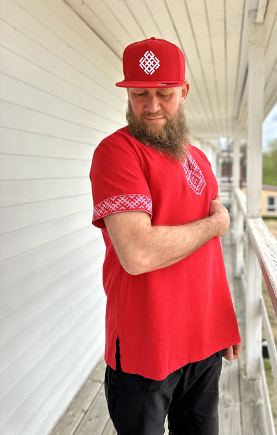 Рубаха с коротким рукавом «Лестница в небо»