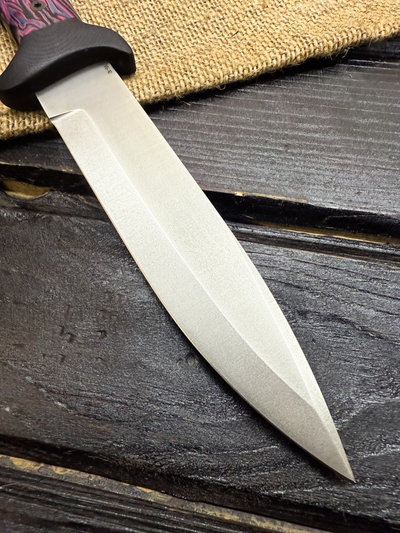 Подарочный нож 6Х9С сталь VG-10, рукоять комбинированная G10 и микарта фиолетовая