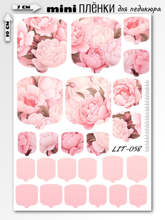 Мини пленки для педикюра LIT-058