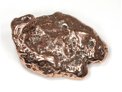 Медь полированная с одной стороны, коллекционный образец, США (55*38*14 мм, вес: 98 г) №25680