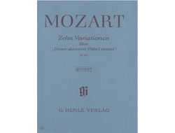 Mozart, Wolfgang Amadeus 10 Variationen über Unser dummer Pöbel meint KV455 für Klavier