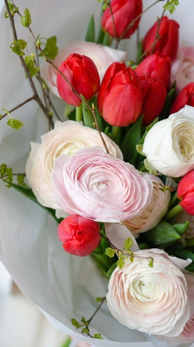 Букет цветов на 8 марта № 756