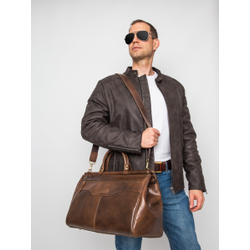 Кожаный саквояж Altamura Premium brown (арт. 4025-63)