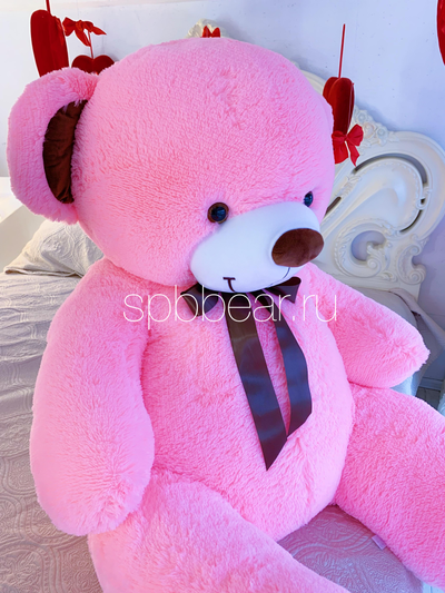 Огромный плюшевый мишка 180 см розовый Тони