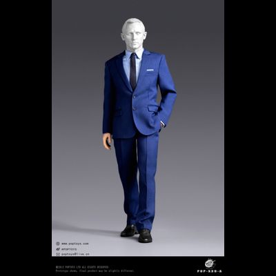 Классический мужской костюм (синий) - 1/6 The British Agent Suit (X-39A) - POPTOYS