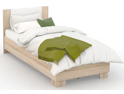 Кровать Аврора, белый/дуб сонома, разный размер