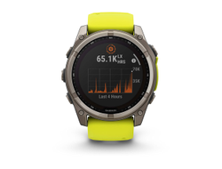 Умные часы Garmin Fenix 8 - 51 мм Solar, Sapphire титановый серый с желтым ремешком (010-02907-21)
