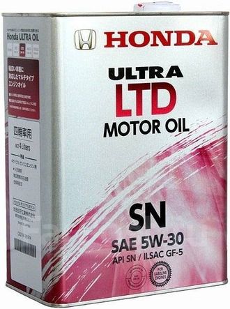 Масло моторное HONDA ULTRA LTD SN/GF-5 5W30 4л ж/б SN/GF-5 5W30 4л ж/б