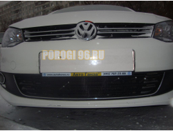 Защита радиатора Volkswagen Polo седан 2010-2014 black
